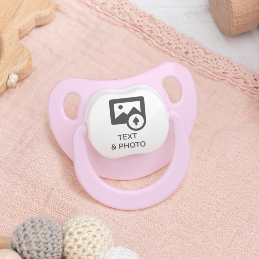 Wanapix | Personalisierte Baby-Schnuller | Silikonsauger für Neugeborene | 0–6 Monate | Anatomische