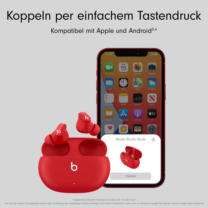 Beats Studio Buds – Komplett kabellose Bluetooth In-Ear Kopfhörer mit Noise-Cancelling – schweissbes
