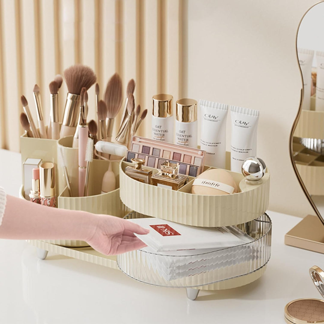 Kosmetik Make Up Organizer Schminke 360° Kosmetik Aufbewahrung Makeup Pinsel Organizer für Skincare