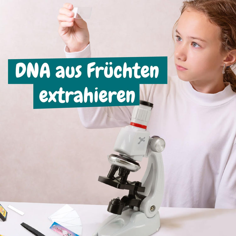 Science4you Mikroskop lab: für Kinder + Buch mit Experimenten 11 Laborwerkzeuge, Experimente und Ges