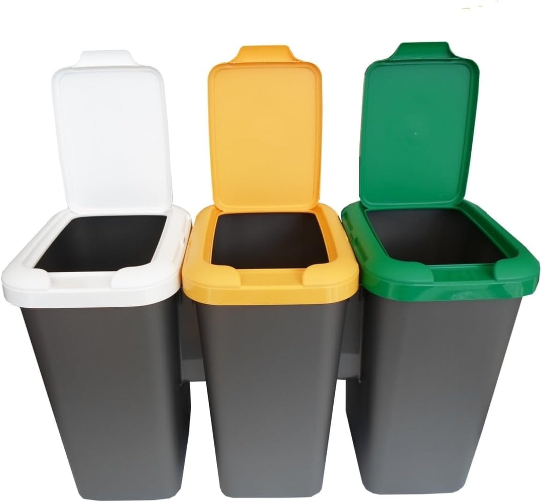 Tontarelli IN7135 Abfalleimer aus Kunststoff, 75 l Triple 75 Litros, Triple 75 Litros