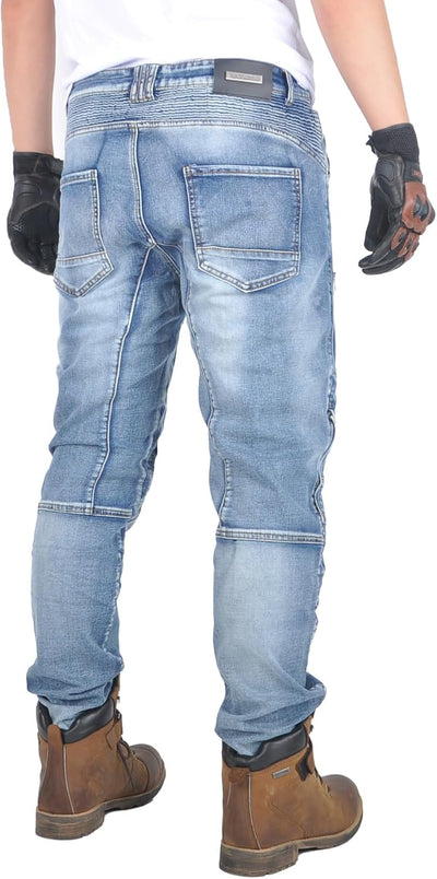 oFzimTo Motorradhose Herren/Damen, Aramid-Gewebe Stretch Jeans Hosen Herren/Damen, Motorrad Hosen mi