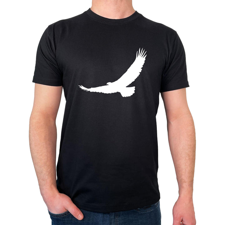 Huuraa Herren T-Shirt Eagle Silhouette Adler Bio Baumwolle Fairtrade Oberteil Grösse S-3XL mit Motiv
