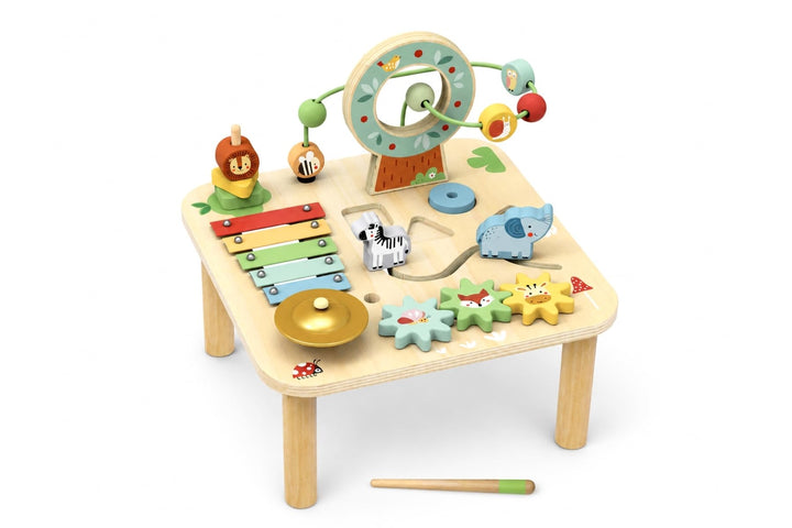 TOOKY TOY Holzspielzeug Kinder Viereckiger Tisch Activity - Forest