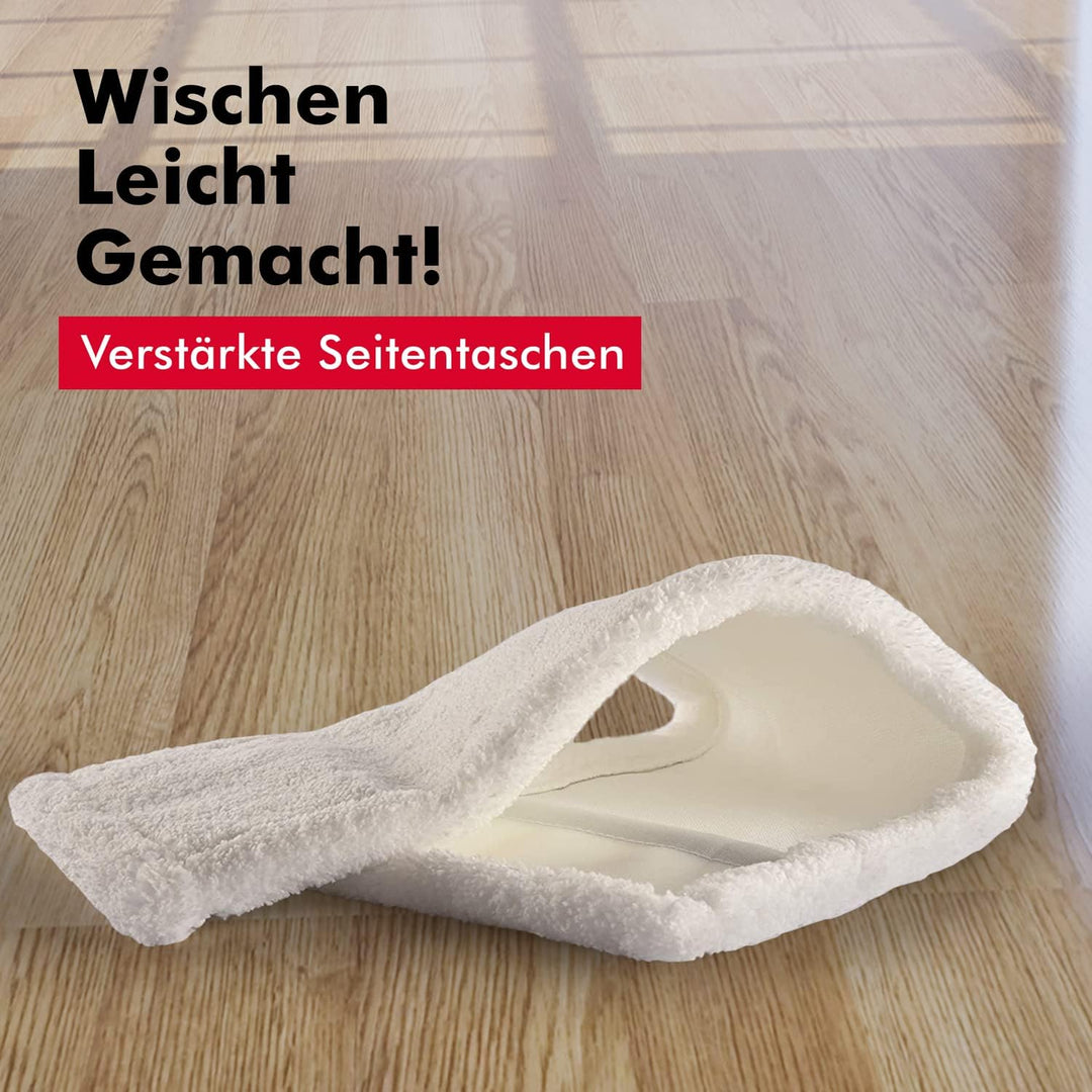 Mikrofaser Wischmop 40 cm White Ersatz für Mop Klapphalter Wischmoppbezug , für Versiegelung Reinigu