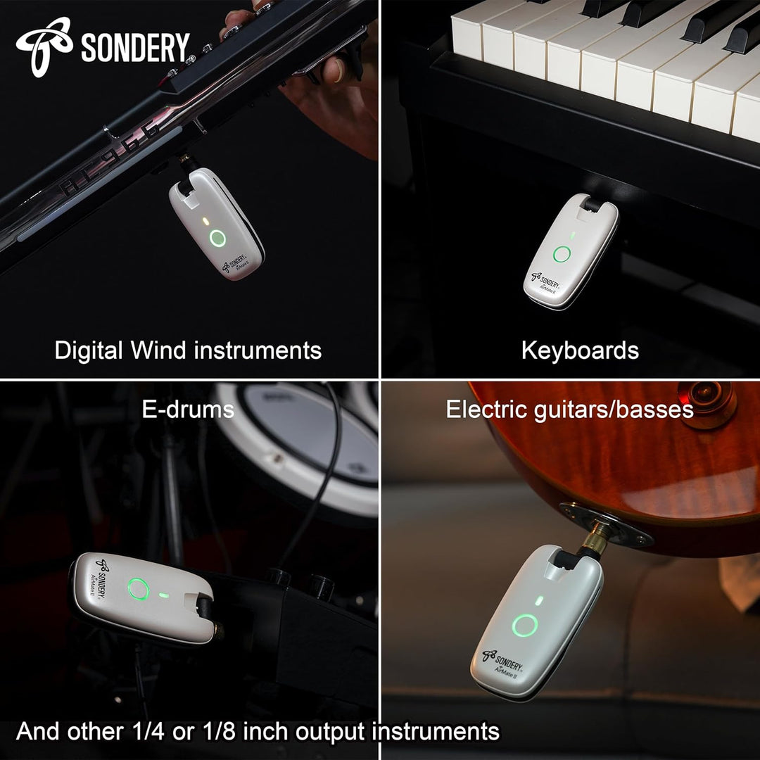 Sondery Drahtloses Gitarren-System: Sender und Empfänger, kompatibel mit mehreren Instrumenten: Gita