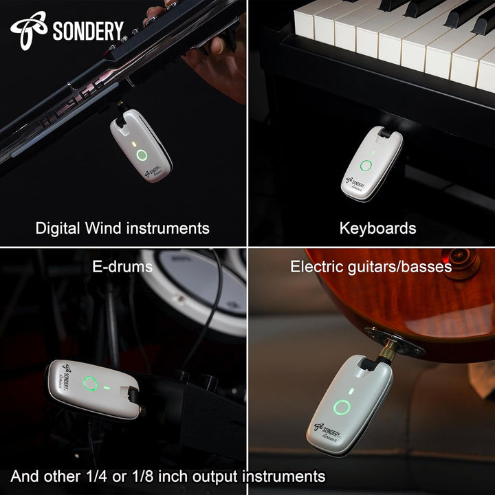 Sondery Drahtloses Gitarren-System: Sender und Empfänger, kompatibel mit mehreren Instrumenten: Gita