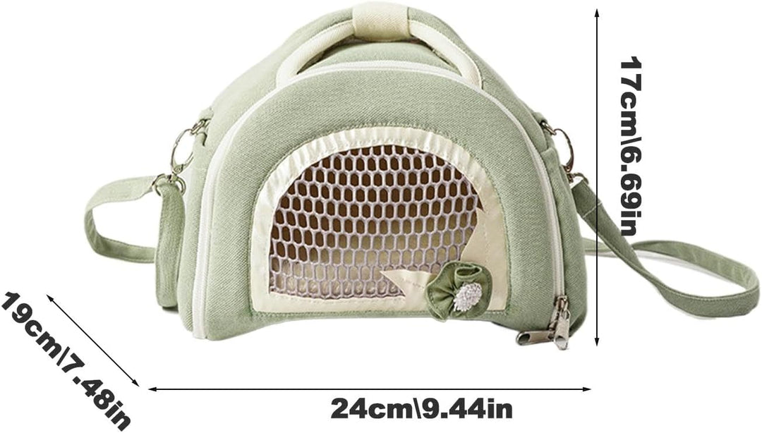 Hamstertasche zum Mitnehmen – Igel Outdoor kleine Tasche | Reissverschluss, atmungsaktiver Hamster-T