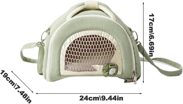 Hamstertasche zum Mitnehmen – Igel Outdoor kleine Tasche | Reissverschluss, atmungsaktiver Hamster-T