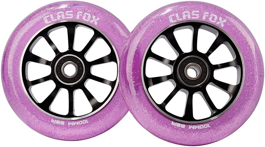 CLAS FOX Pro Stunt Scooter Rollen Roller Räder Wheels 100mm EIN Paar mit ABEC-9 Kugellager CNC Metal
