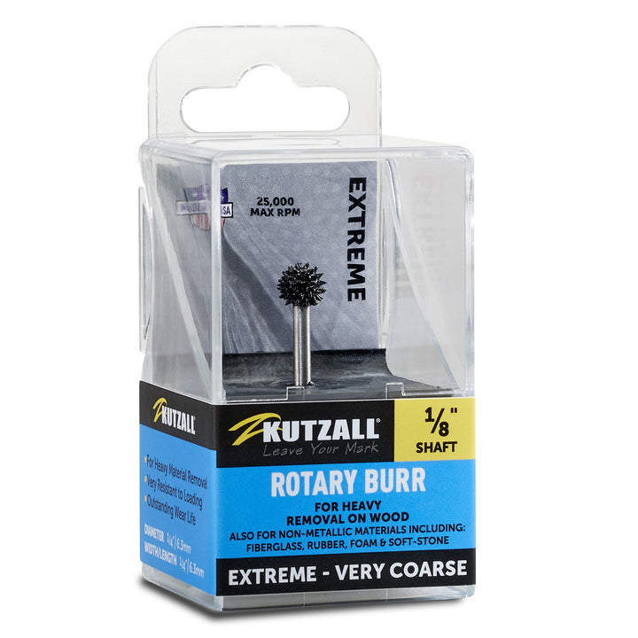 Kutzall Extrem Sphere Rotationsfräser, 1⁄8" Schaft, sehr grob - Holzbearbeitungsaufsatz für Dremel,