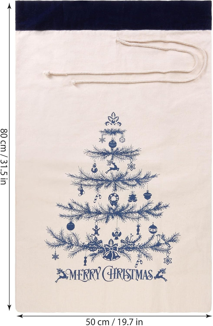 BRUBAKER 3er Set Weihnachtssack - 80 cm Geschenksack mit weihnachtlichen Motiven - Nikolausbeutel zu