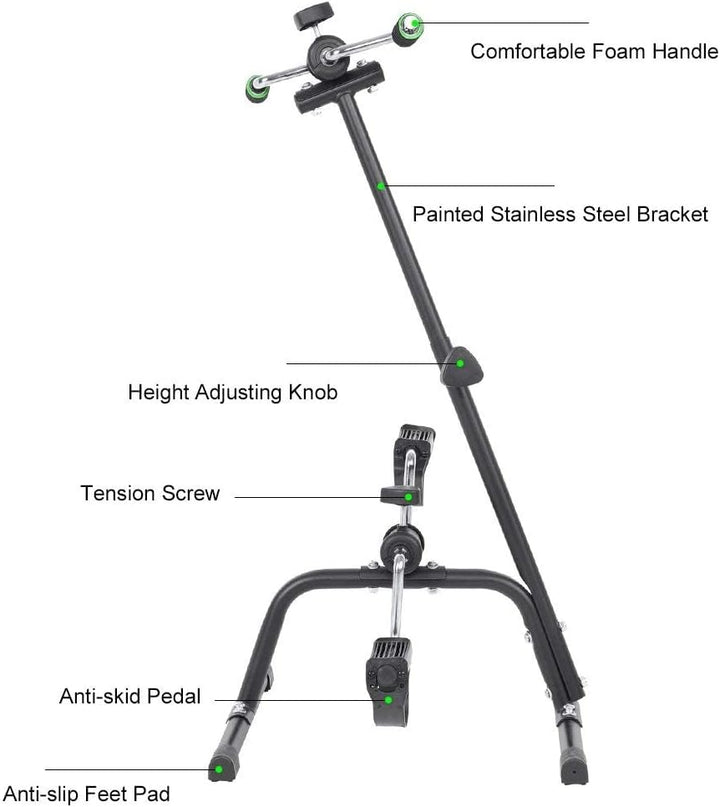Mini-Heimtrainer, Arm- und Beinübung, Fahrrad Training für ältere Menschen mit Behinderungen, Schwar