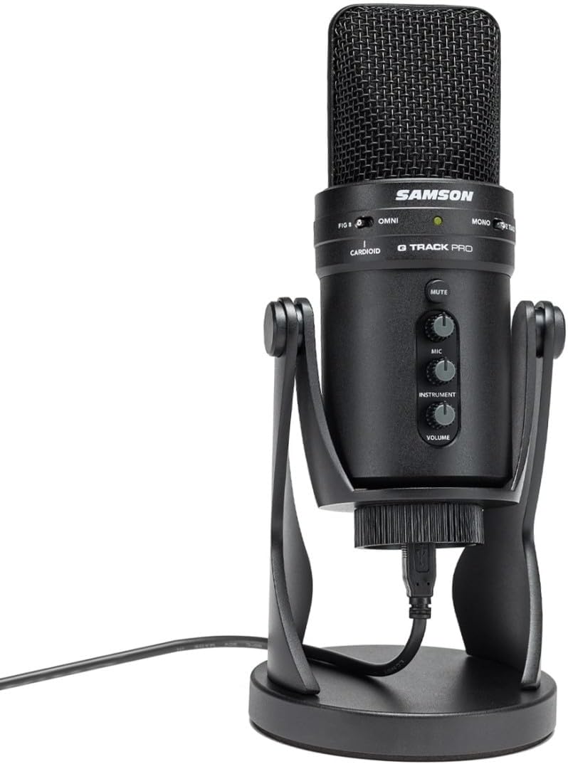 Samson G-Track Pro USB-Mikrofon + keepdrum WS02 Schaumstoff-Windschutz