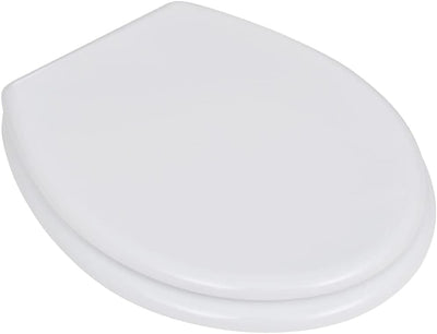 HOMIUSE Toilettensitz MDF Deckel Schlichtes Design Weiss Toilettendeckel Wc Sitz Klobrille Wc Deckel