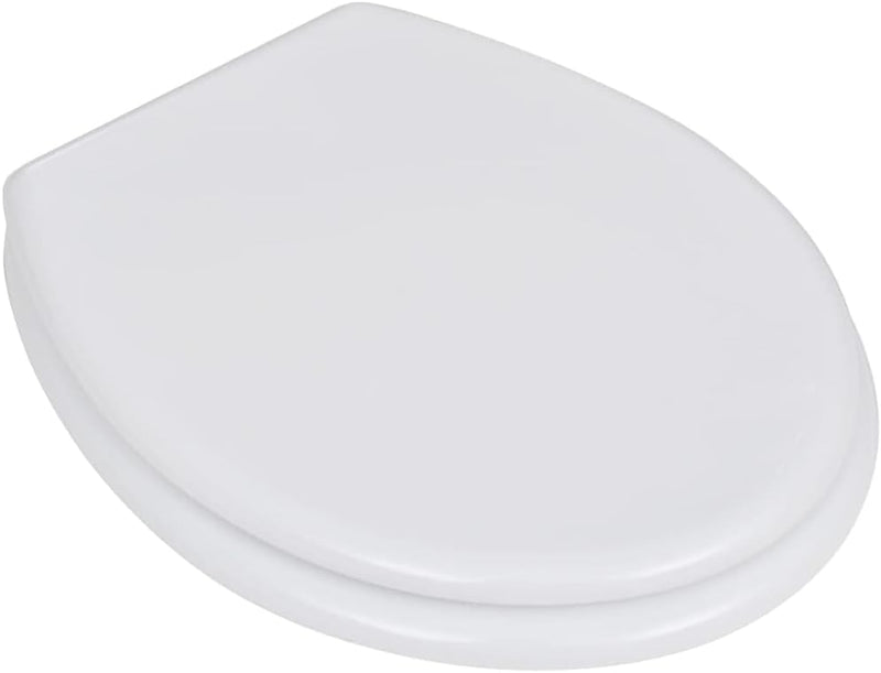 HOMIUSE Toilettensitz MDF Deckel Schlichtes Design Weiss Toilettendeckel Wc Sitz Klobrille Wc Deckel
