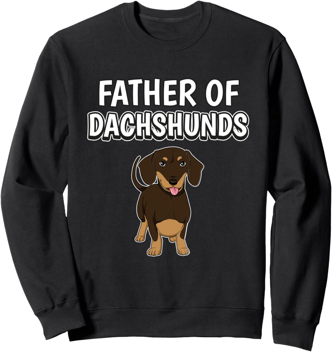Herren Jungen Father Of Dachshunds Papa Vatertag Dackel Sweatshirt