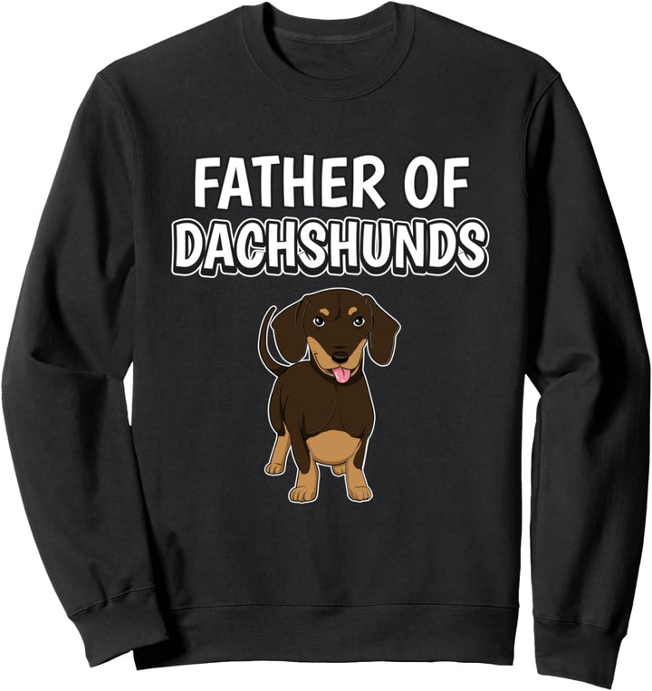 Herren Jungen Father Of Dachshunds Papa Vatertag Dackel Sweatshirt