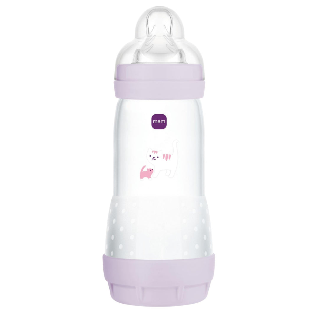 MAM - Easy Start Anti-Colic Flasche 4+ Monate, schneller Durchfluss (320 ml), Flieder – Flasche zur