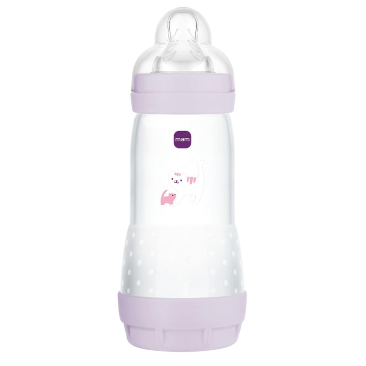 MAM - Easy Start Anti-Colic Flasche 4+ Monate, schneller Durchfluss (320 ml), Flieder – Flasche zur