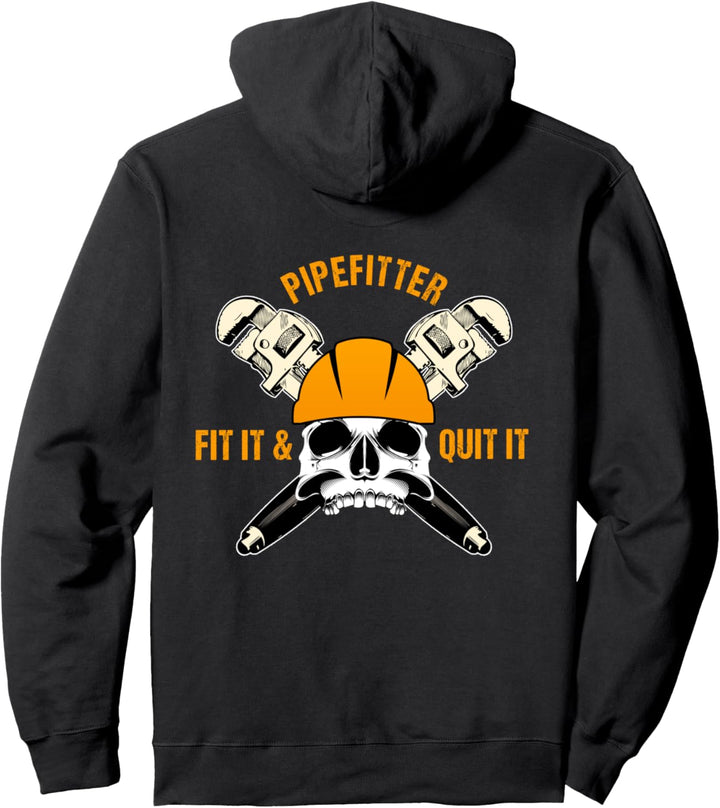 Pipefitter Design auf der Rückseite der Kleidung Pullover Hoodie