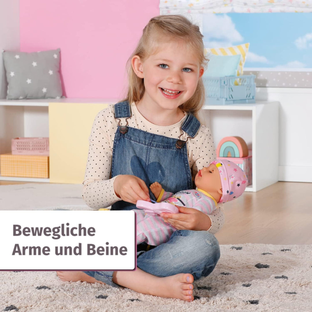 BABY born Little Girl 36cm - 831960 - Puppe mit Strampler und Mütze - 7 Accessoires - Für Kleinkinde