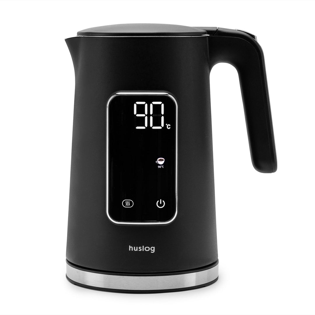 Elektrischer Wasserkocher, Kabellos, 2200W, Touch Panel, 1.7L, Schwarz, Schwarz