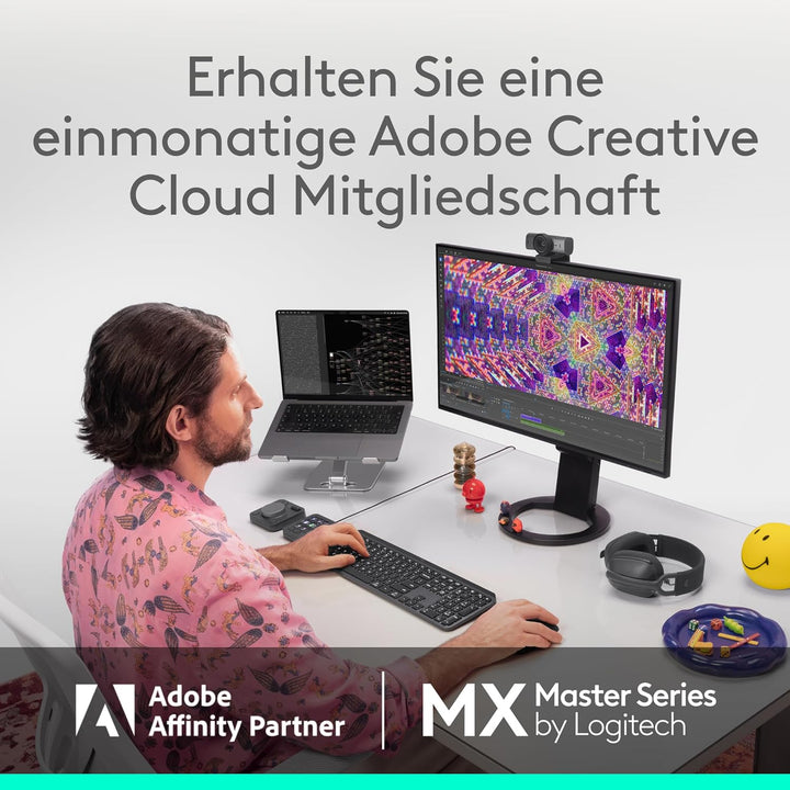 Logitech MX Master 4, ergonomische kabellose Maus mit fortschrittlichem, leistungsstarkem, haptische