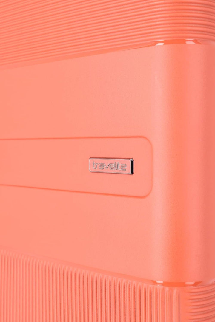 travelite 4-Rad Hartschalen Koffer gross mit TSA Schloss, Gepäck Serie WAAL: Stabiler Trolley mit re