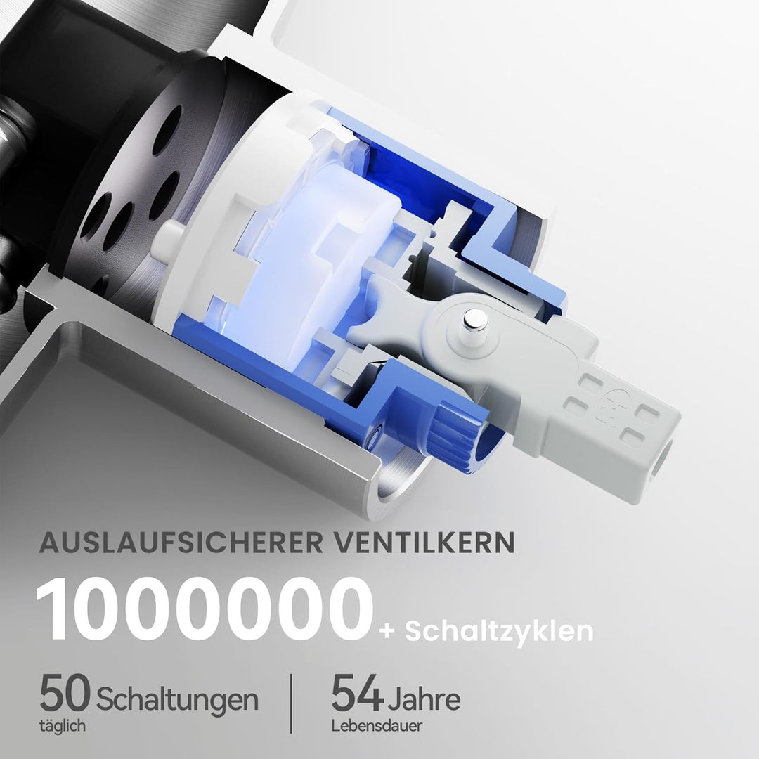 CECIPA Wasserhahn Küche Ausziehbar, Hochdruck Küchenarmatur Edelstahl, 360° Schwenk Armatur Küche mi