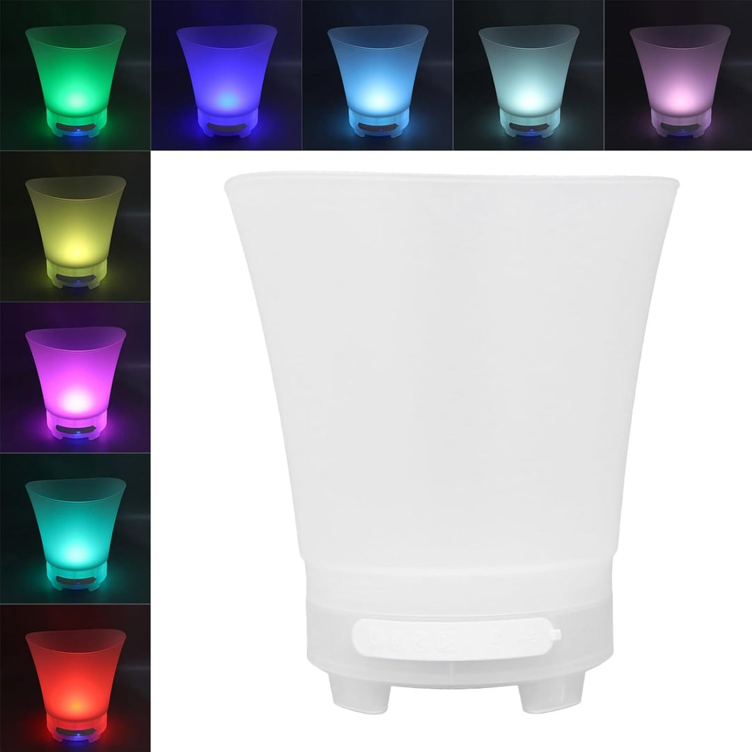 7L LED-Eiskübel mit Bluetooth-Lautsprecher, 4 Lichtmodi, Farbwechsel, 1200mAh, 25x26x27cm, für Wein
