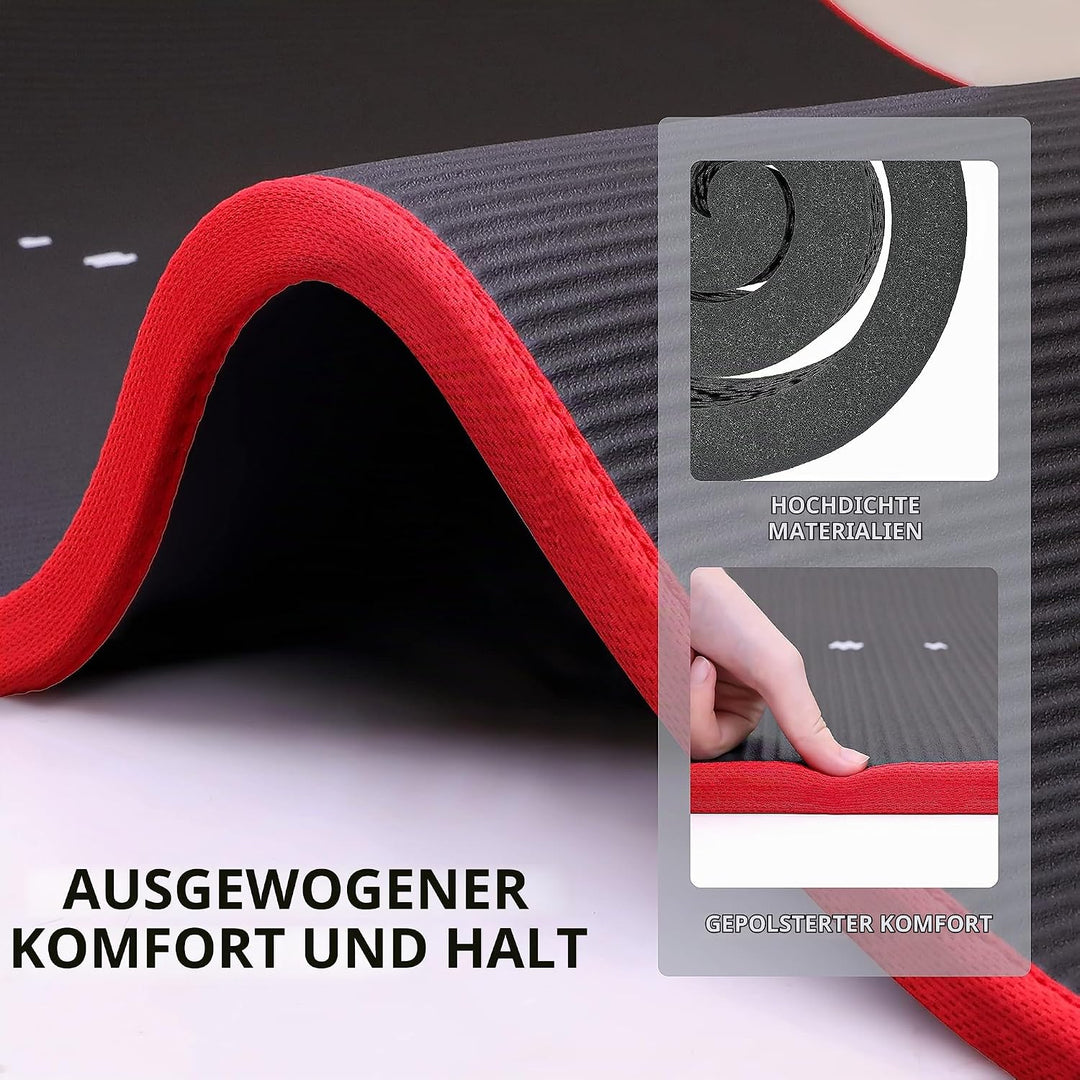 PROIRON Gymnastikmatte, Turnmatte für Zuhause mit Tragegurt Trainingsmatte Rutschfest, Yoga Matte Di
