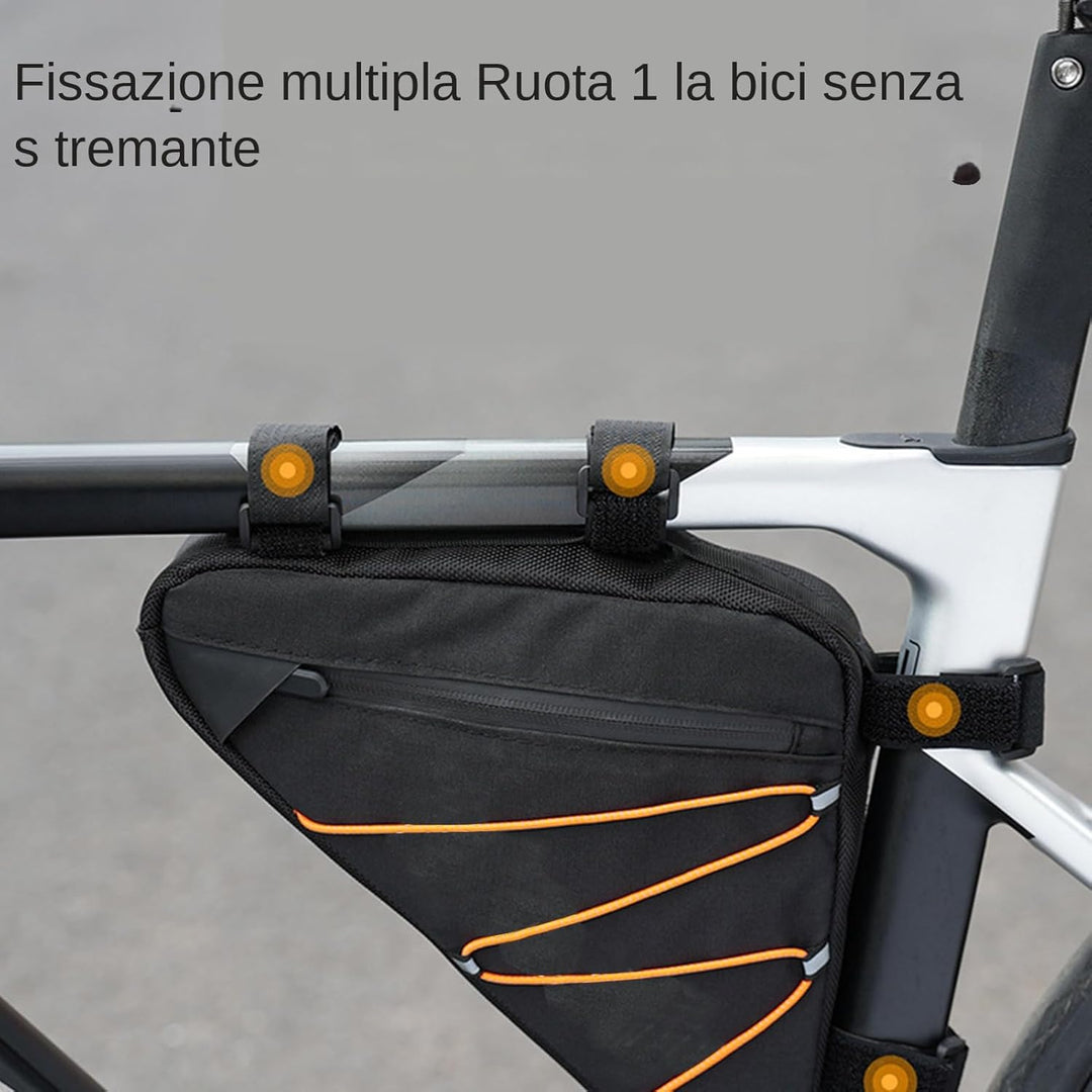 Frame Bag for Bikes, Reflective Biking Bag, Triangle Cycling Bag, Top Tube Bag, Under Seat Storage B