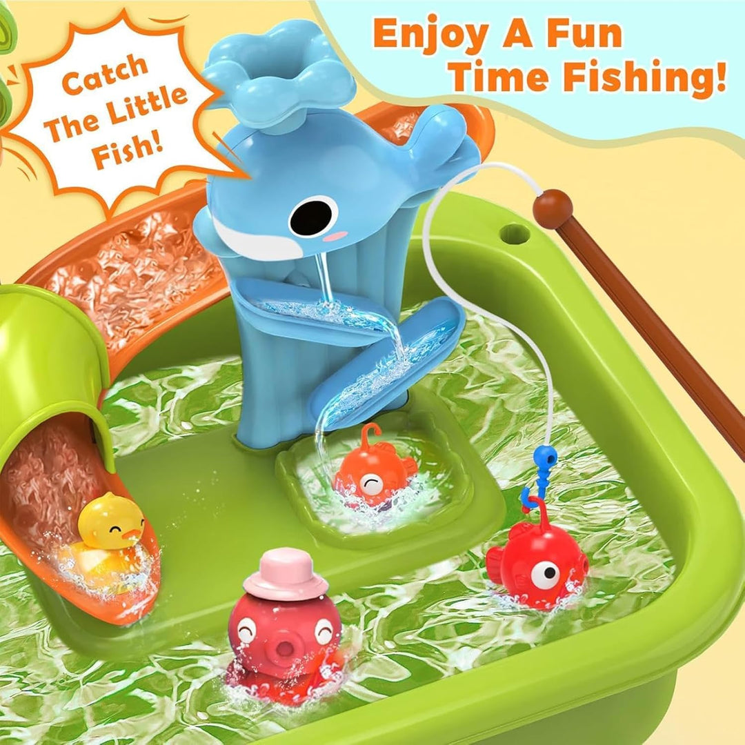 Spielzeugspüle mit fliessendem Wasser, elektrisch, batteriebetrieben, mit Rutsche, für Kinder zwisch