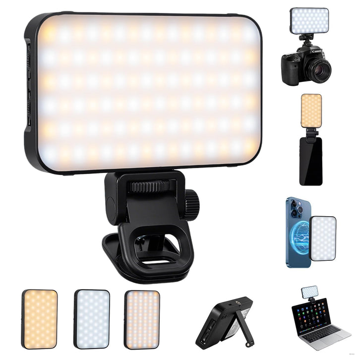 YOHOOLYO Selfie Licht Handy mit Weichem Diffusor und Ständer 2500K-9500K CRI 95+ Rechargeable Fotoli