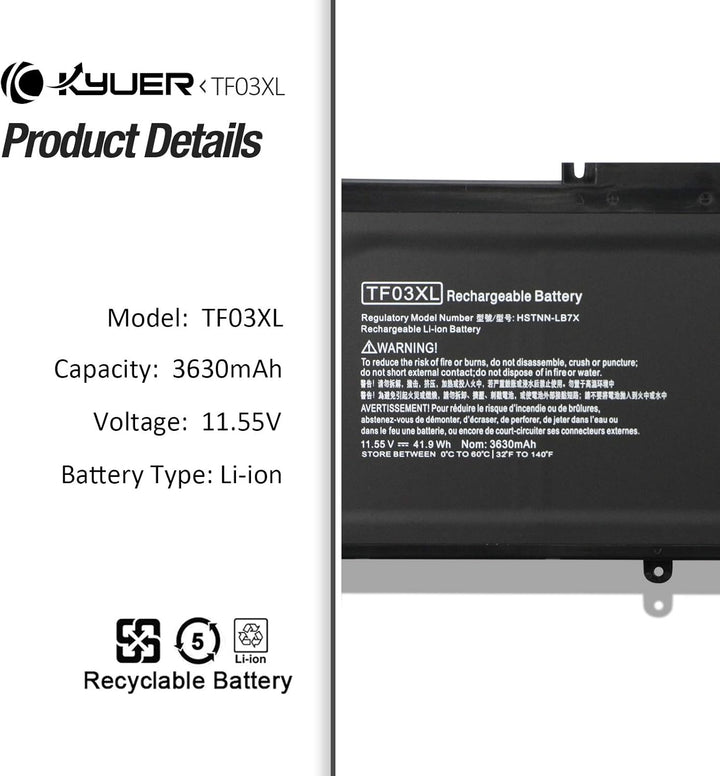 TF03XL 920070-855 920046-421 HSTNN-LB7J HSTNN-LB7X HSTNN-UB7J Laptop Akku für HP Pavilion 14-bf 14-b