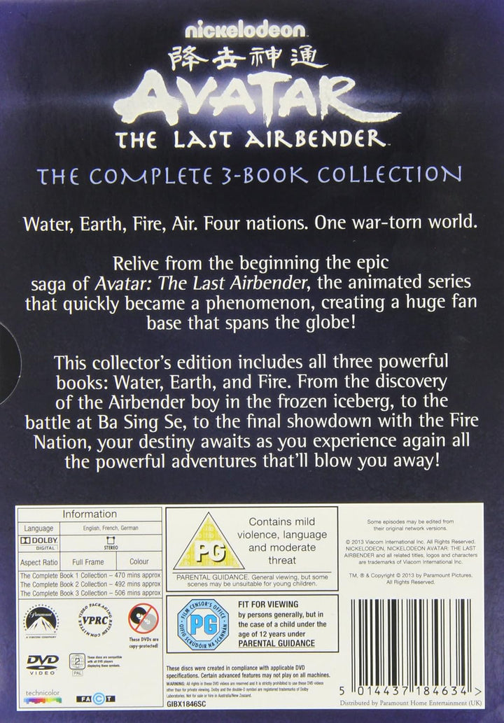 Avatar: The Last Airbender, The Complete 3-Book Collection [UK Import], DVD