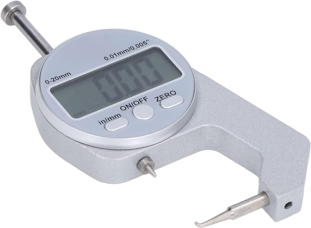 Dickenmesser, EVTSCAN Dickenmesser 0-20 mm Bereich Digitalanzeige Mini-Dickenmesser mit kleiner gebo