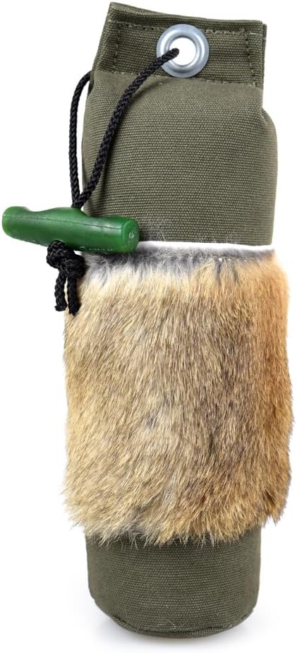 Firedog Dummy mit echtem Kaninchenfell - Robustes Wild-Dummy Apportel für das Hundetraining (Gewicht