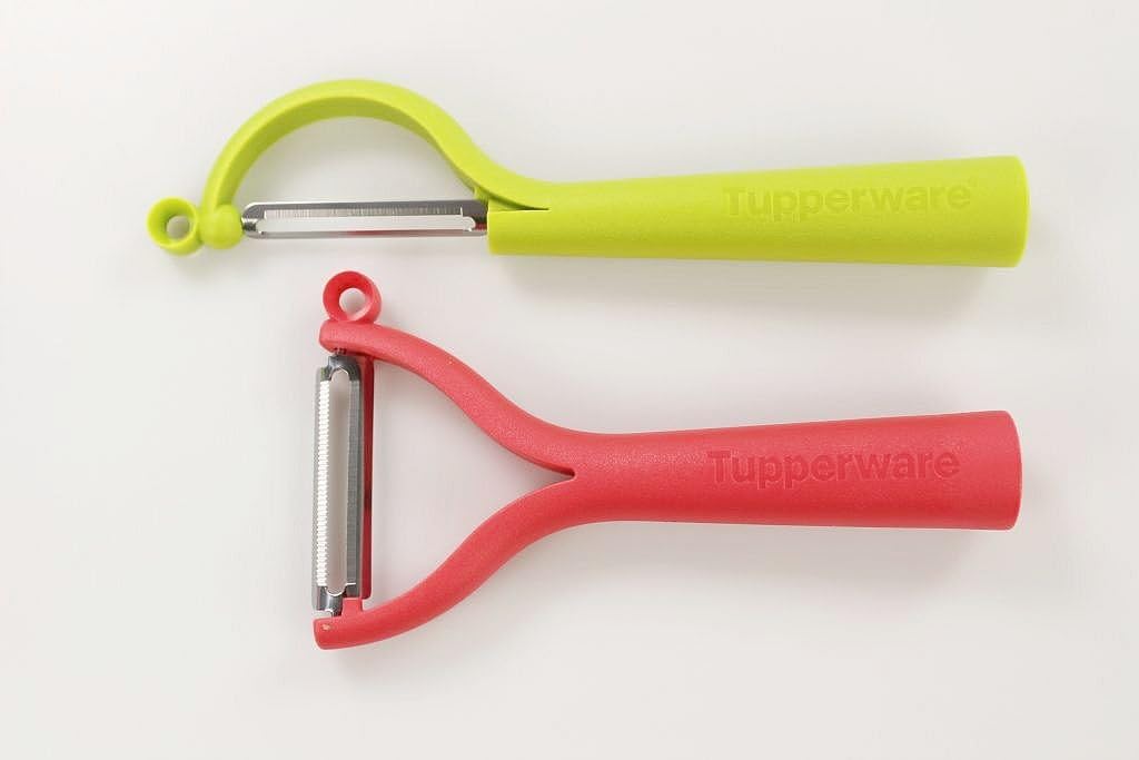 TUPPERWARE Schälfix grün Schäler + rot Universalschäler 10016