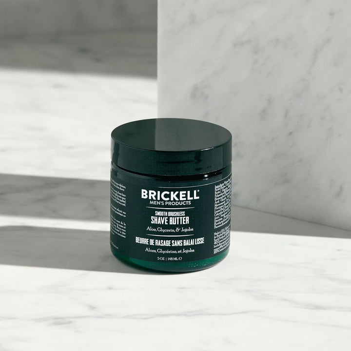 Brickell Men's Products Glatte, bürstenlose Rasierbutter – natürlich und organisch (Duftend, 148 mL)