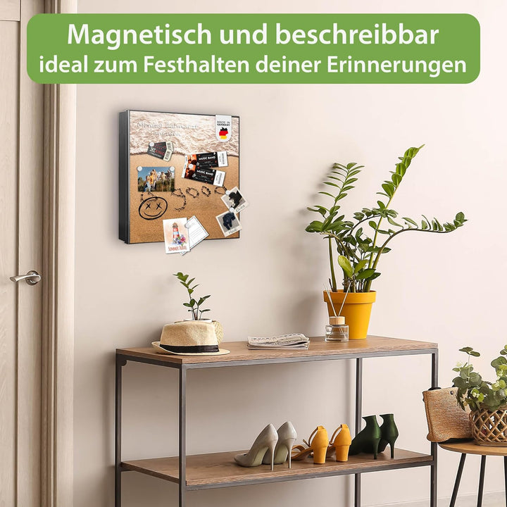 banjado Grosser Schlüsselkasten Metall - Schlüsselbox 30x30cm mit 32 Haken - Schlüsselkasten modern