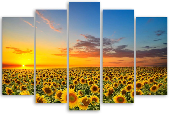 Feeby. Leinwandbild - 5 Teile - Bilder, Wand Bild, Wandbilder, Kunstdruck XXL, 5-Teilig, Typ A, 150x