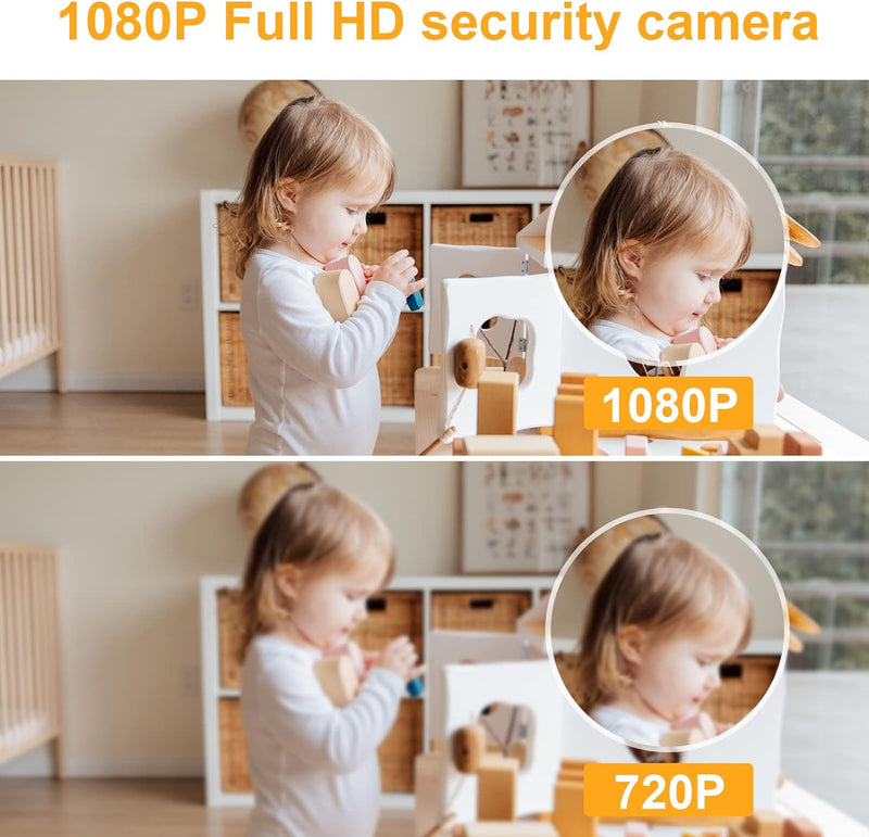 ANTELA 1080P WLAN IP Kamera Überwachungskamera Innen 2,4GHz/5GHz WiFi, 355°/90° Schwenkbare, 2-Wege-