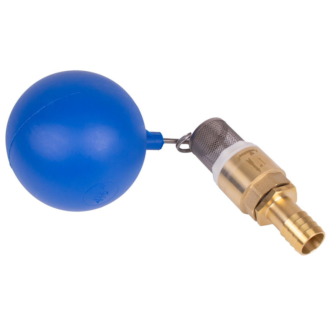 AMUR Stahl Ansaug-Set 2 ohne Schlauch mit Rückschlagventil für Kreiselpumpen, Messing Anschlussteile