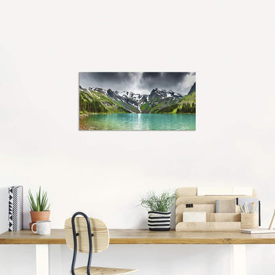 ARTland Wandbild Alu Verbundplatte für Innen & Outdoor Bild 60x30 cm Landschaften Berge Fotografie G