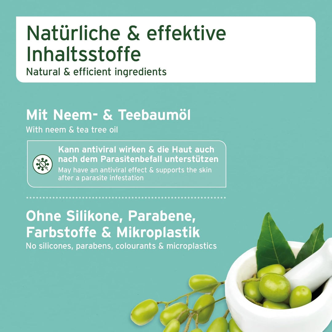 AniForte Neemöl Shampoo für Hunde 500ml - Hundeshampoo gegen Juckreiz, Milben, Flöhe, Zecken, Hautfr