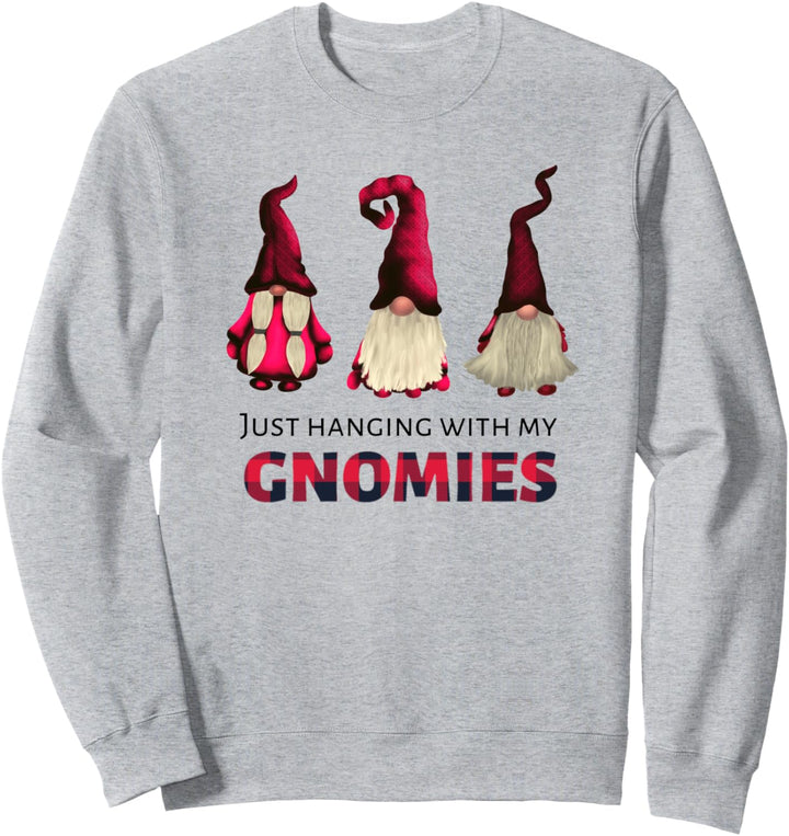 Drei Zwerge – Just Hanging with my Gnomies Buffalo Plaid Sweatshirt
