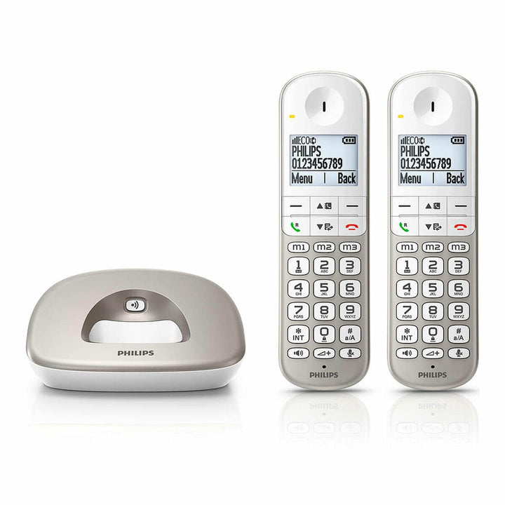 Philips TELÉFONO INALÁMBRICO XL4902S/34/ Pack Duo/Plata