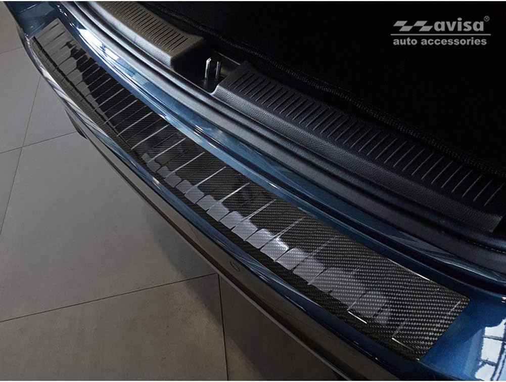 Avisa Echtes 3D Karbon Heckstossstangenschutz kompatibel mit Mercedes B-Klasse W247 2019-